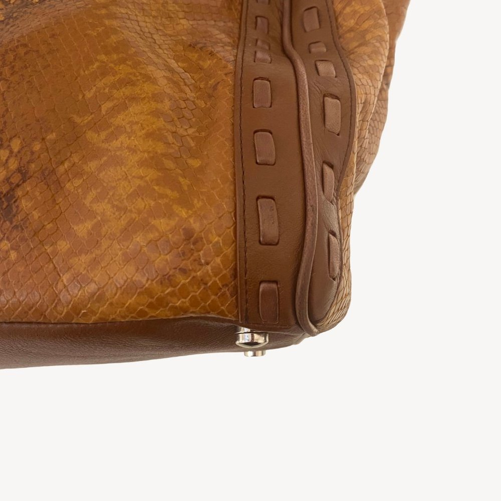 Elie Tahari Python Embossed Leather Shoulder Bag - image 7